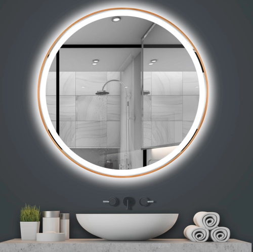Rea MMJ LED Tükör 70cm, szálcsiszolt réz HOM-05492
