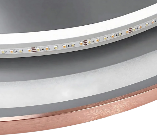 Rea MMJ LED Tükör 70cm, szálcsiszolt réz HOM-05492