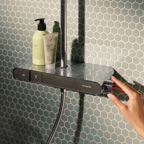 Hansgrohe Activera Q Showerpipe 290/180 1jet EcoSmart+, ShowerTablet Select 360 termosztáttal, króm 28649000