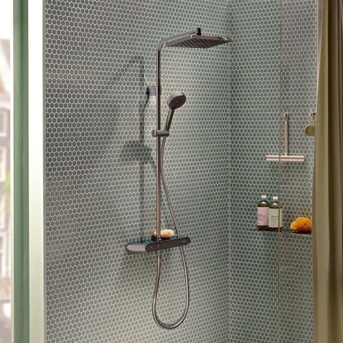 Hansgrohe Activera Q Showerpipe 290/180 1jet EcoSmart+, ShowerTablet Select 360 termosztáttal, króm 28649000