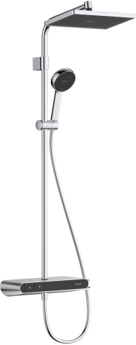 Hansgrohe Activera Q Showerpipe 290/180 1jet EcoSmart+, ShowerTablet Select 360 termosztáttal, matt fekete 28649670