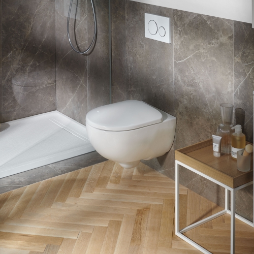 Geberit Selnova fali WC mélyöblítésű készlet, Premium, zárt forma, Rimfree, WC-ülőkével 502.793.00.1