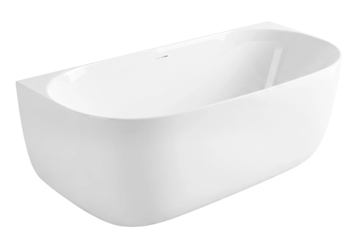 Rea Eris 160x80 cm szabadonálló kád falhoz fekete leeresztővel KPL-W6401