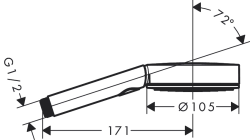 Hansgrohe Pulsify Select S EcoSmart 105 3jet Relaxation kézizuhany, szálcsiszolt fekete króm 24111340