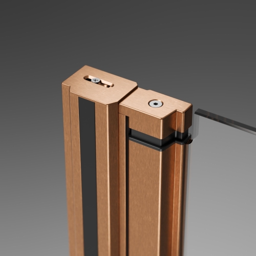 Radaway Nes 6 Brushed Copper DWD I 120 cm zuhanyajtó, szálcsiszolt réz 10027120-93-01