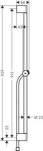 Hansgrohe Unica Pulsify S 90 cm zuhanyrúd Isiflex 160 cm zuhanycsővel, szálcsiszolt bronz 24401140