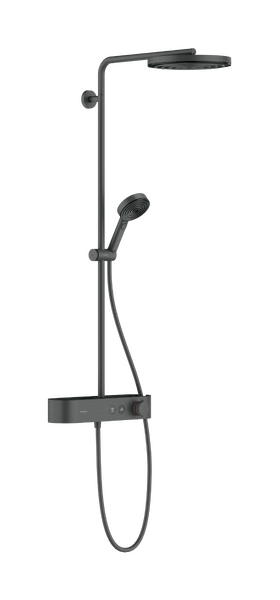 Hansgrohe Pulsify S Showerpipe 260 1jet ShowerTablet Select 400 termosztátos zuhanyrendszer, szálcsiszolt fekete króm 24220340