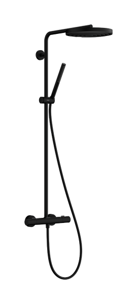Hansgrohe Pulsify S Puro Showerpipe 260 1jet Ecostat Fine termosztátos zuhanyrendszer, matt fekete 24222670