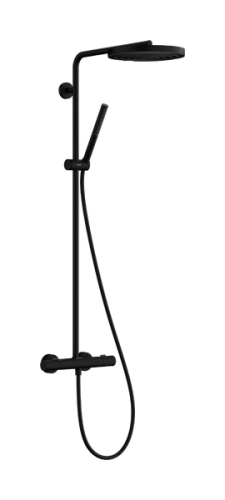 Hansgrohe Pulsify S Puro Showerpipe 260 1jet Ecostat Fine termosztátos zuhanyrendszer, matt fekete 24222670