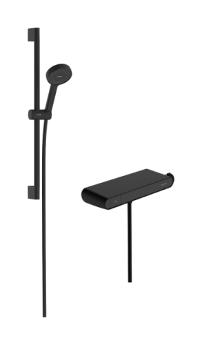 Hansgrohe Activera Select S EcoSmart 95 2jet ShowerTablet Select 360 termosztátos csaptelep zuhanyszettel, matt fekete 28087670