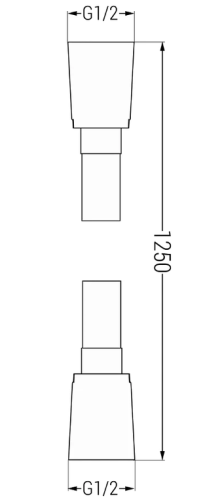 Mexen zuhanytömlő 125 cm, fegyverszürke 79450-66