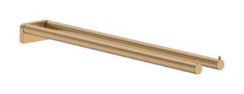Hansgohe AddStoris S 44 cm dupla törölközőtartó, szálcsiszolt bronz 41787140