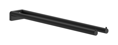 Hansgohe AddStoris S 44 cm dupla törölközőtartó, matt fekete 41787670
