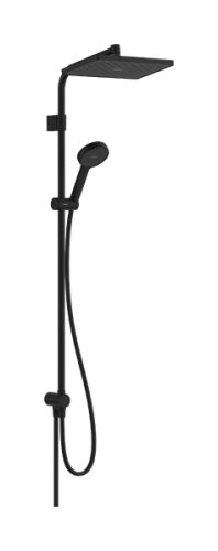 Hansgrohe Activera Q Showerpipe EcoSmart 290/180 1jet Reno zuhanyrendszer csaptelep nélkül, matt fekete 28757670