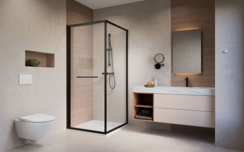Radaway Alienta Black SD I 90x90 cm szögletes zuhanykabin, fekete 10191990-54-01