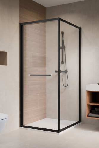 Radaway Alienta Black SD I 90x90 cm szögletes zuhanykabin, fekete 10191990-54-01