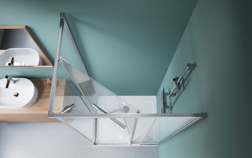 Radaway Alienta SD II 90x80 cm szögletes zuhanykabin, króm 10192980-01-01