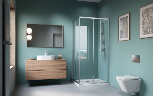 Radaway Alienta SD II 90x80 cm szögletes zuhanykabin, króm 10192980-01-01