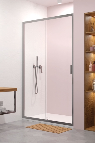 Radaway Alienta DWJ 130 cm zuhanyajtó, króm 10260130-01-01