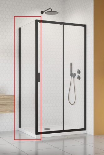 Radaway Alienta Black S 90 cm oldalfal, fekete 10270090-54-01