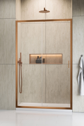 Radaway Alienta Brushed Copper DWJ 110 cm zuhanyajtó, szálcsiszolt réz 10260110-93-01