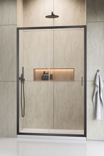 Radaway Alienta Brushed GunMetal DWJ 110 cm zuhanyajtó, szálcsiszolt fegyvermetál 10260110-92-01