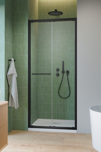 Radaway Alienta Black DWB 90 cm zuhanyajtó, fekete 10180090-54-01