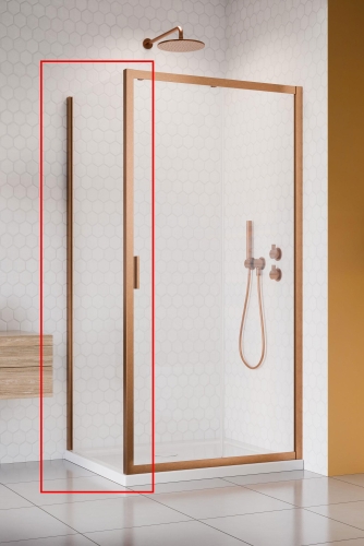 Radaway Alienta Brushed Copper S 90 cm oldalfal, szálcsiszolt réz 10270090-93-01
