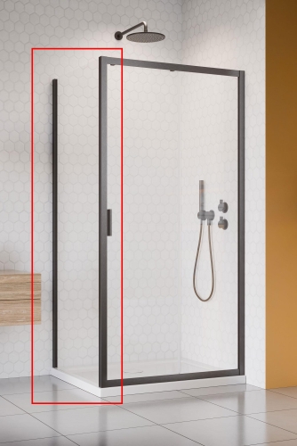 Radaway Alienta Brushed GunMetal S 90 cm oldalfal, szálcsiszolt fegyvermetál 10270090-92-01