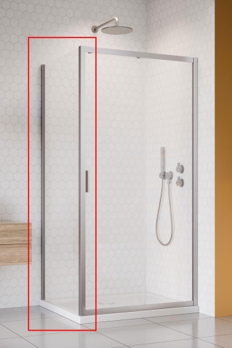 Radaway Alienta Brushed Nickel S 80 cm oldalfal, szálcsiszolt króm 10270080-91-01