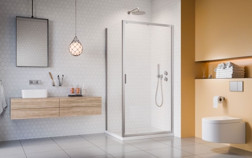 Radaway Alienta Brushed Nickel S 90 cm oldalfal, szálcsiszolt króm 10270090-91-01