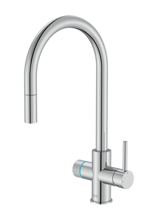 Roca Aquafy Cold- Start-os víztisztítós konyhai csaptelep kihúzható kifolyóval, króm A5A8D3GC00