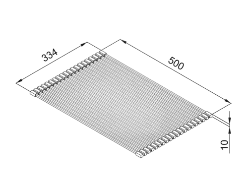 ELLECI Rollmat 50 cm edényszárító, matt fekete ARS023BK