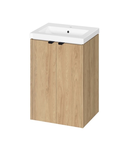 Cersanit OVIDA 50 cm alsószekrény mosdóval, hickory tölgy S4047-004