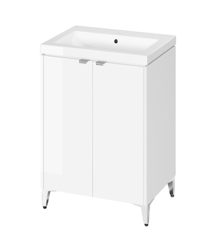 Cersanit OVIDA 60 cm alsószekrény mosdóval, fényes fehér S4047-002