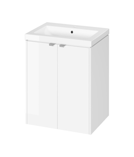 Cersanit OVIDA 60 cm alsószekrény mosdóval, fényes fehér S4047-002