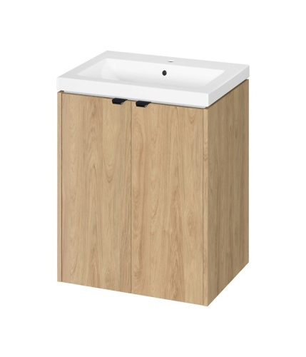 Cersanit OVIDA 60 cm alsószekrény mosdóval, hickory tölgy S4047-005