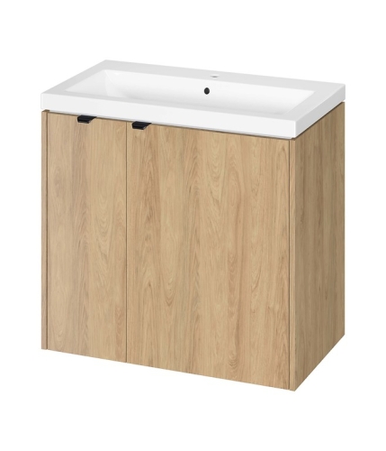 Cersanit OVIDA 80 cm alsószekrény mosdóval, hickory tölgy S4047-006