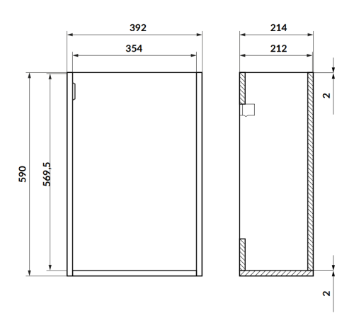 Cersanit ATRATO 40 cm alsószekrény, hickory tölgy S1026-011