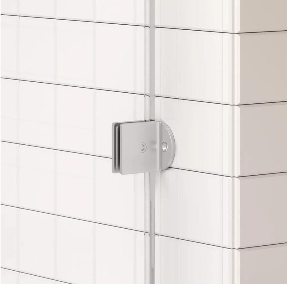 AREZZO design CLEAR walk-in zuhanyfalhoz profil szett, szálcsiszolt nikkel AR-ASPRBN