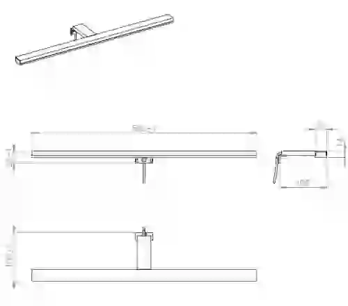 AREZZO LED Lámpa ESTHER 50cm IP44 4000K króm AR-1100230049