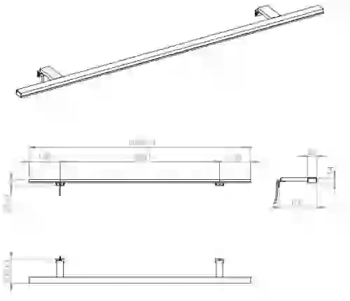 AREZZO LED Lámpa ESTHER 100cm IP44 4000K króm AR-1100230051