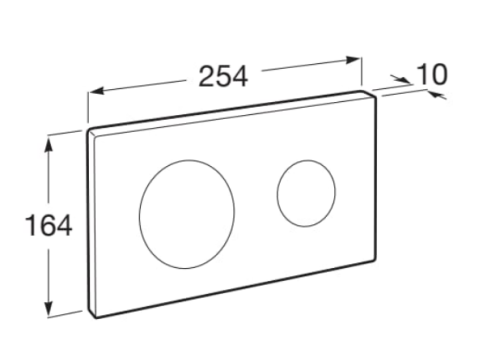 Roca Duplo One PL10 nyomólap, onyx A890189264