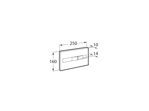 Roca PL2 Dual nyomólap Duplo One tartályhoz fényes króm A890196001