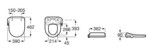 Roca M4 Multiclean Round Compact bide funkciós wc ülőke A804057001
