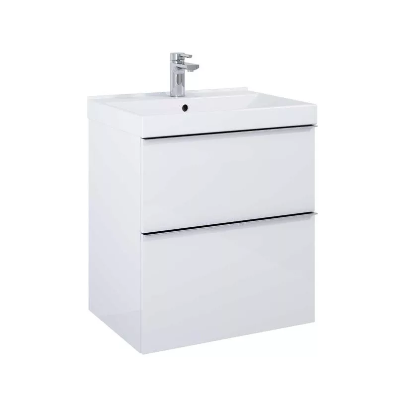 AREZZO design MONTEREY 60 cm-es alsószekrény 2 fiókkal szifonkivágással, magasfényű fehér AR-167077