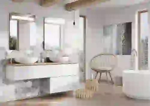 AREZZO design MONTEREY 60 cm-es alsószekrény 2 fiókkal szifonkivágással, magasfényű fehér AR-167077