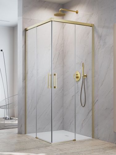 Radaway Idea 6 Brushed Gold KDD 90 cm balos zuhanyajtó, szálcsiszolt arany 387060-99-01L