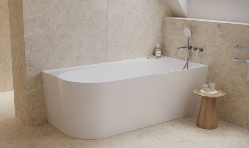 Cersanit CREA SLIM 170x80 cm jobbos falhoz tolható szabadon álló kád, fehér S931-042