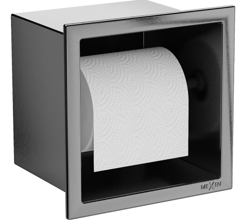 Mexen X-Wall-P falba süllyeszthető wc-papír tartó, szálcsiszolt fegyver szürke 19E3